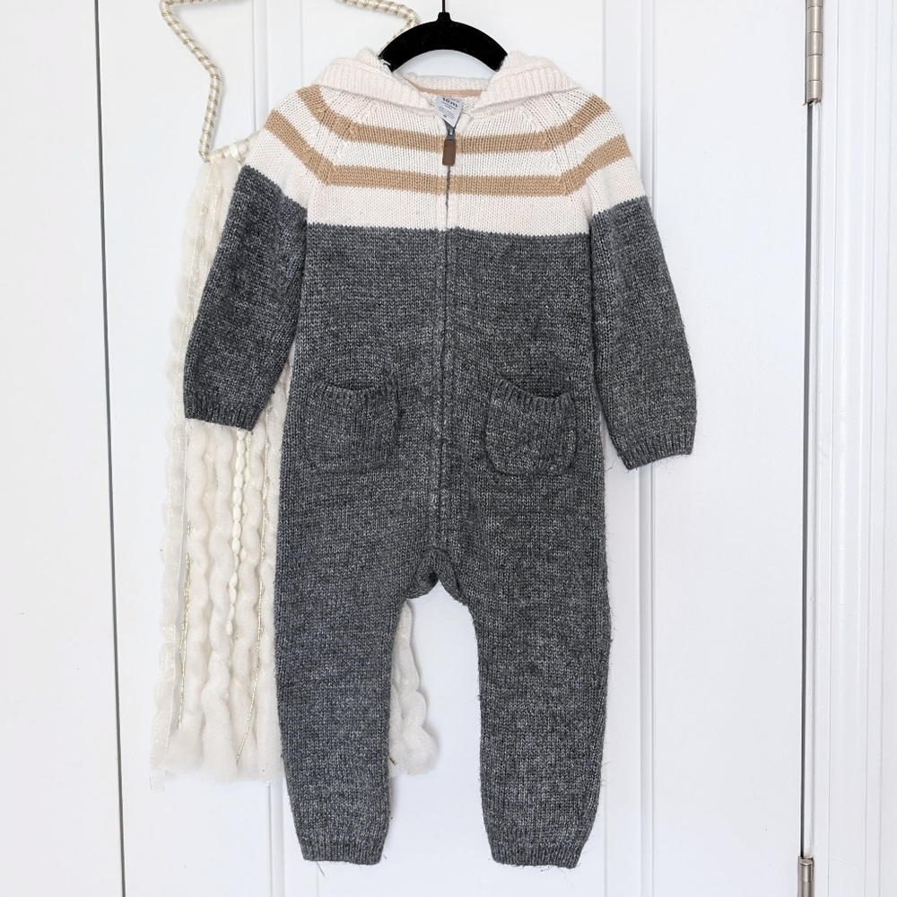 Carter's Sweater Hooded Jumpsuit, 18m - Picture 1 of 4